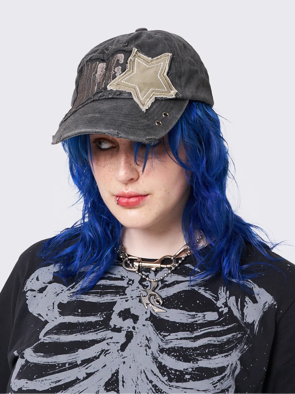 Minga Star Distressed Baseball Cap