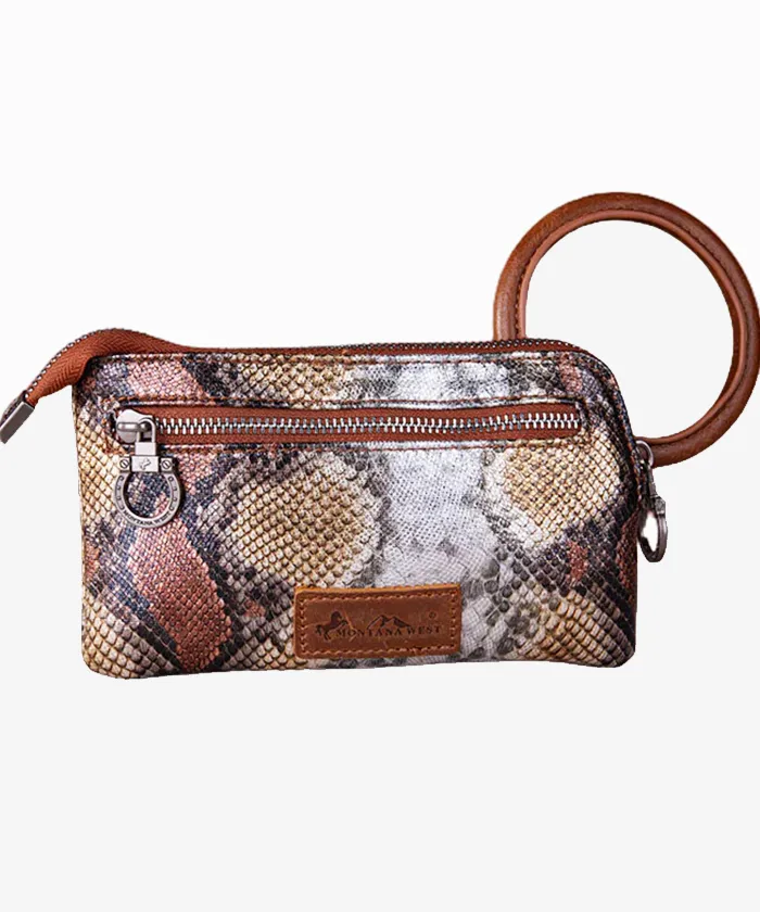 Montana West Snake-Skin Wristlet