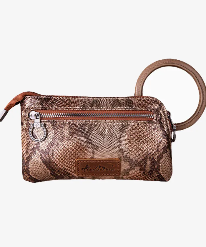 Montana West Snake-Skin Wristlet