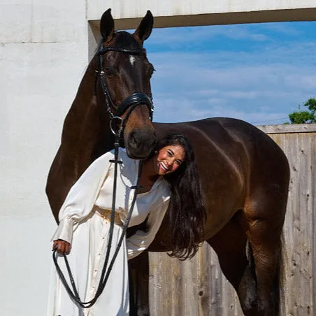 Natalia Snaffle Bridle - Black Leather