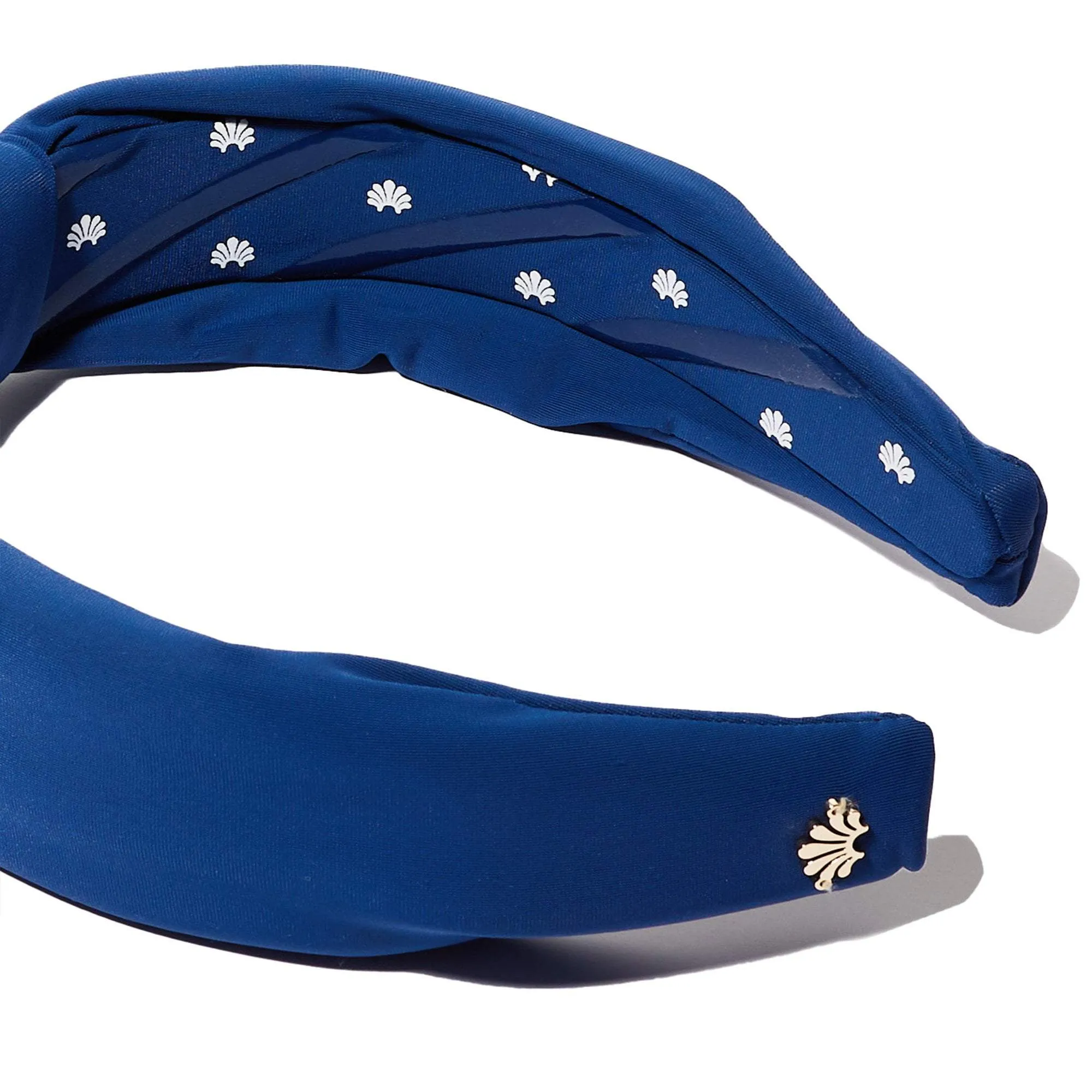 NAVY NEOPRENE KNOTTED HEADBAND