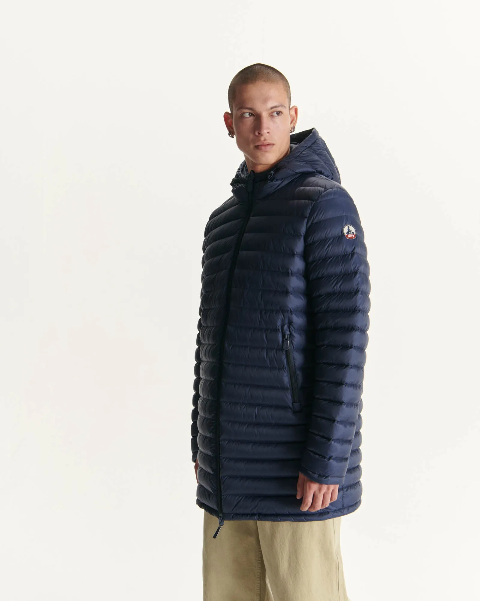 Navy Reversible light puffer jacket Amsterdam