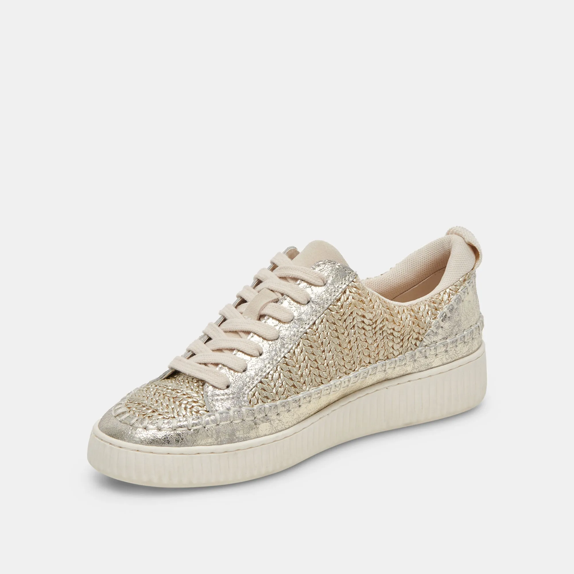 NICONA SNEAKERS GOLD WOVEN