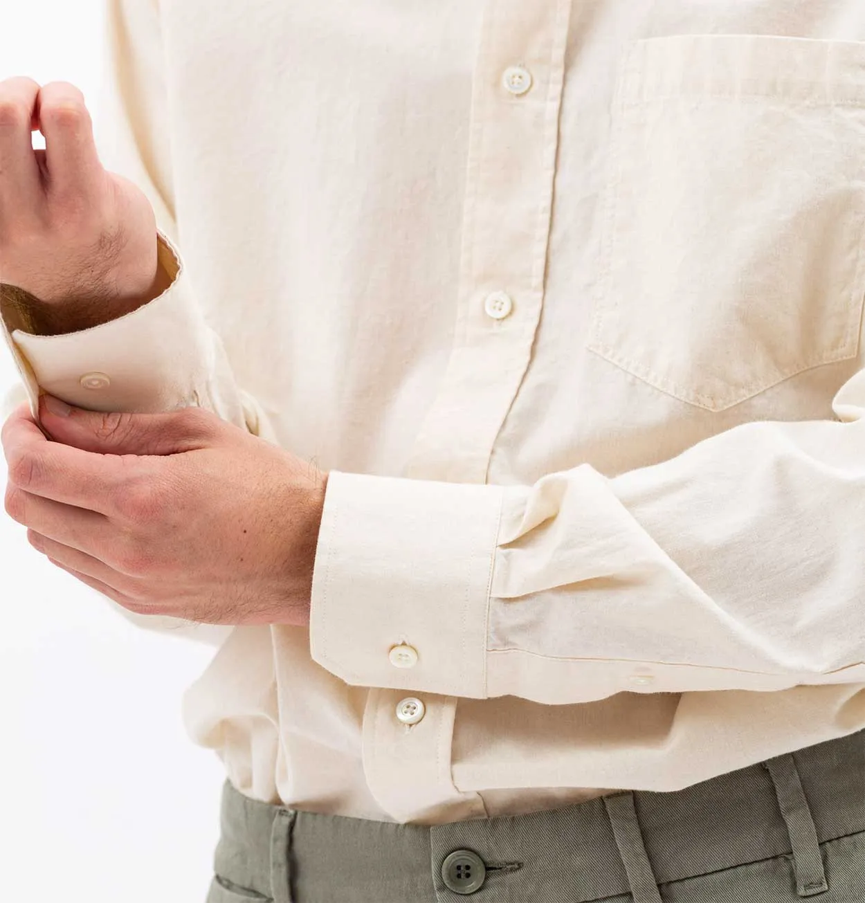 Norse Projects Anton Light Twill Shirt in Oatmeal