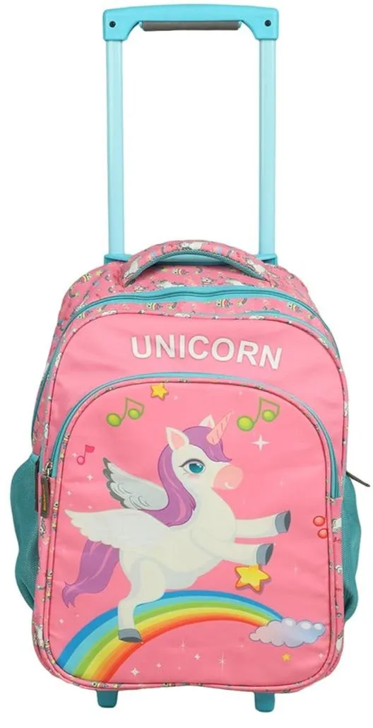 Novex Brand Unicorn Backpack with Trolly (Pink)