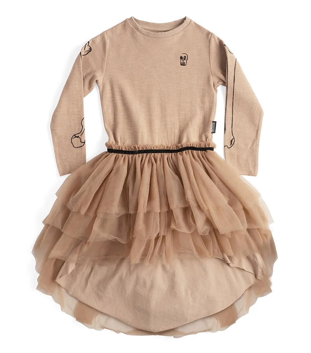 NUNUNU FW23 Tulle Dress in Coffee