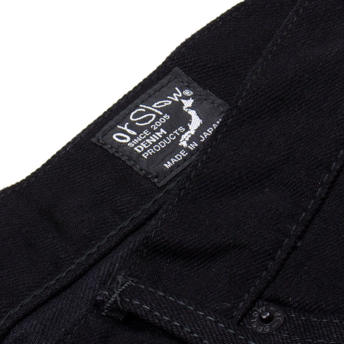 orSlow - Ivy Fit Denim 107 (Without Selvedge) - Black Denim