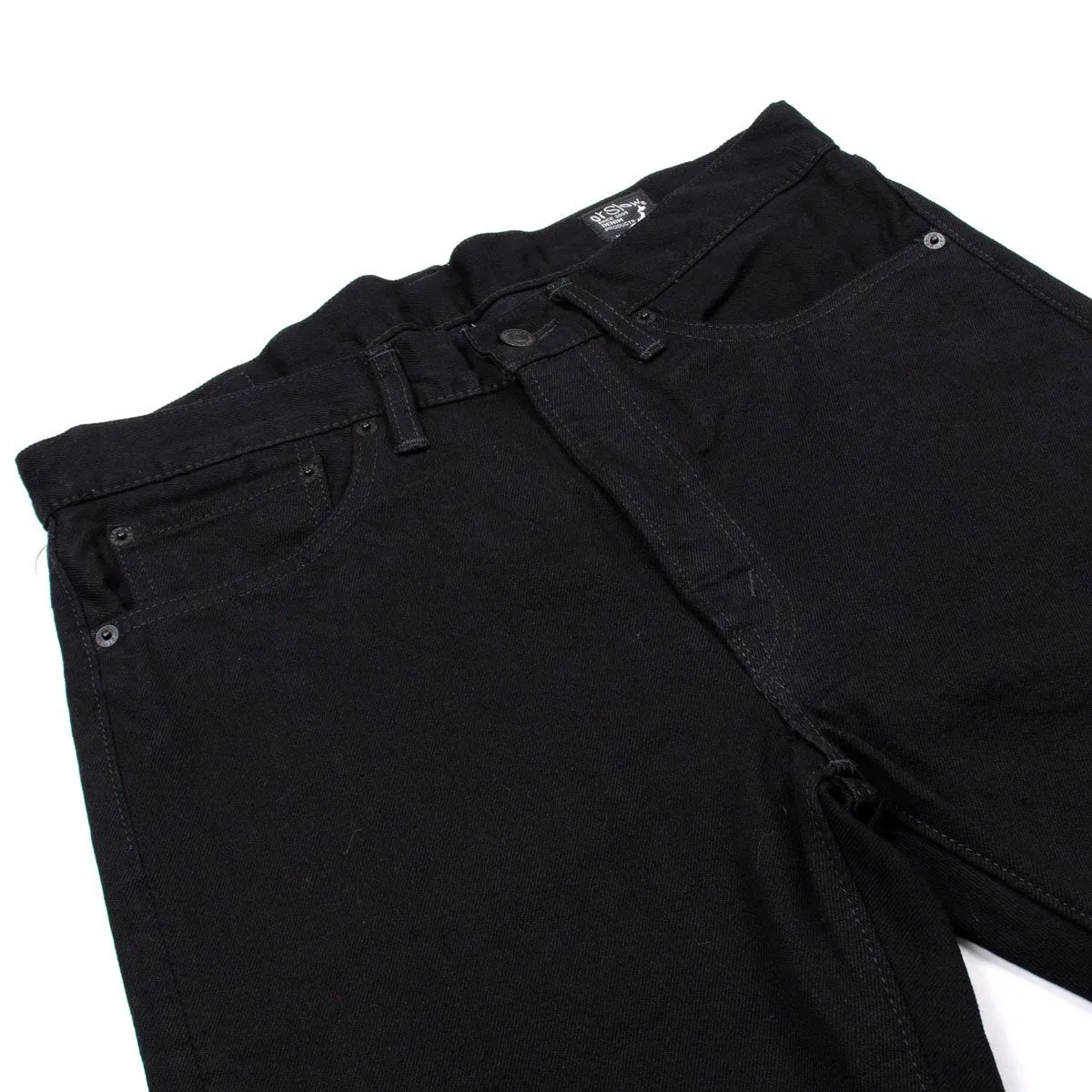 orSlow - Ivy Fit Denim 107 (Without Selvedge) - Black Denim