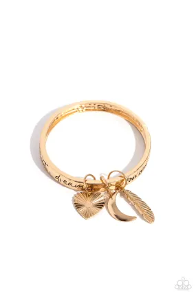 Paparazzi Free-Spirited Fantasy Gold Bracelet