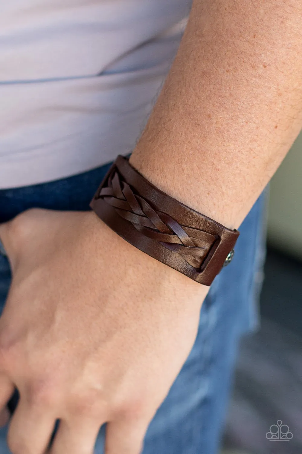 Paparazzi Practical Pioneer - Brown Urban Bracelet - 2021 Convention Collection