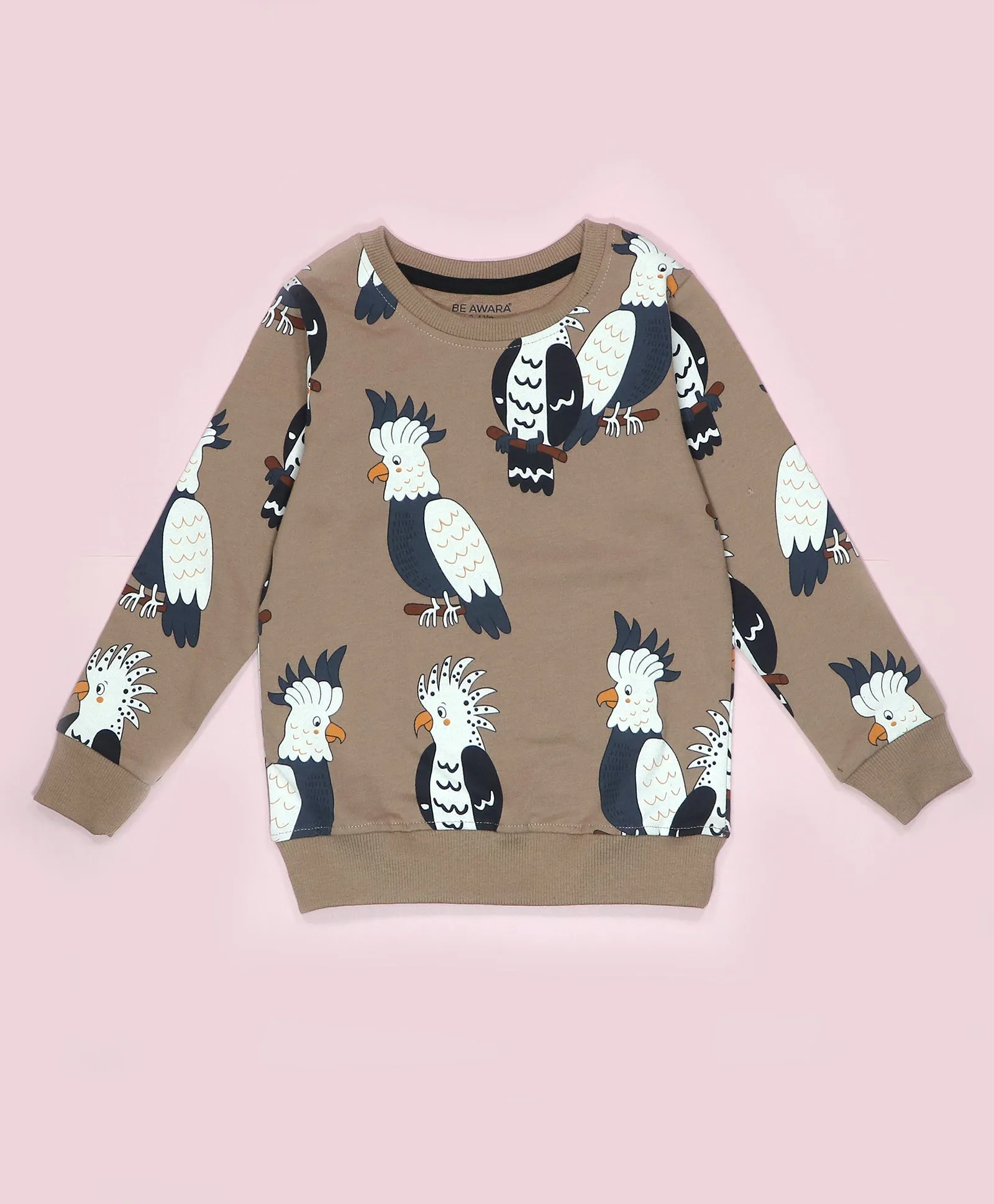 Parrot Print Kids Sweatshirt & Joggers Set