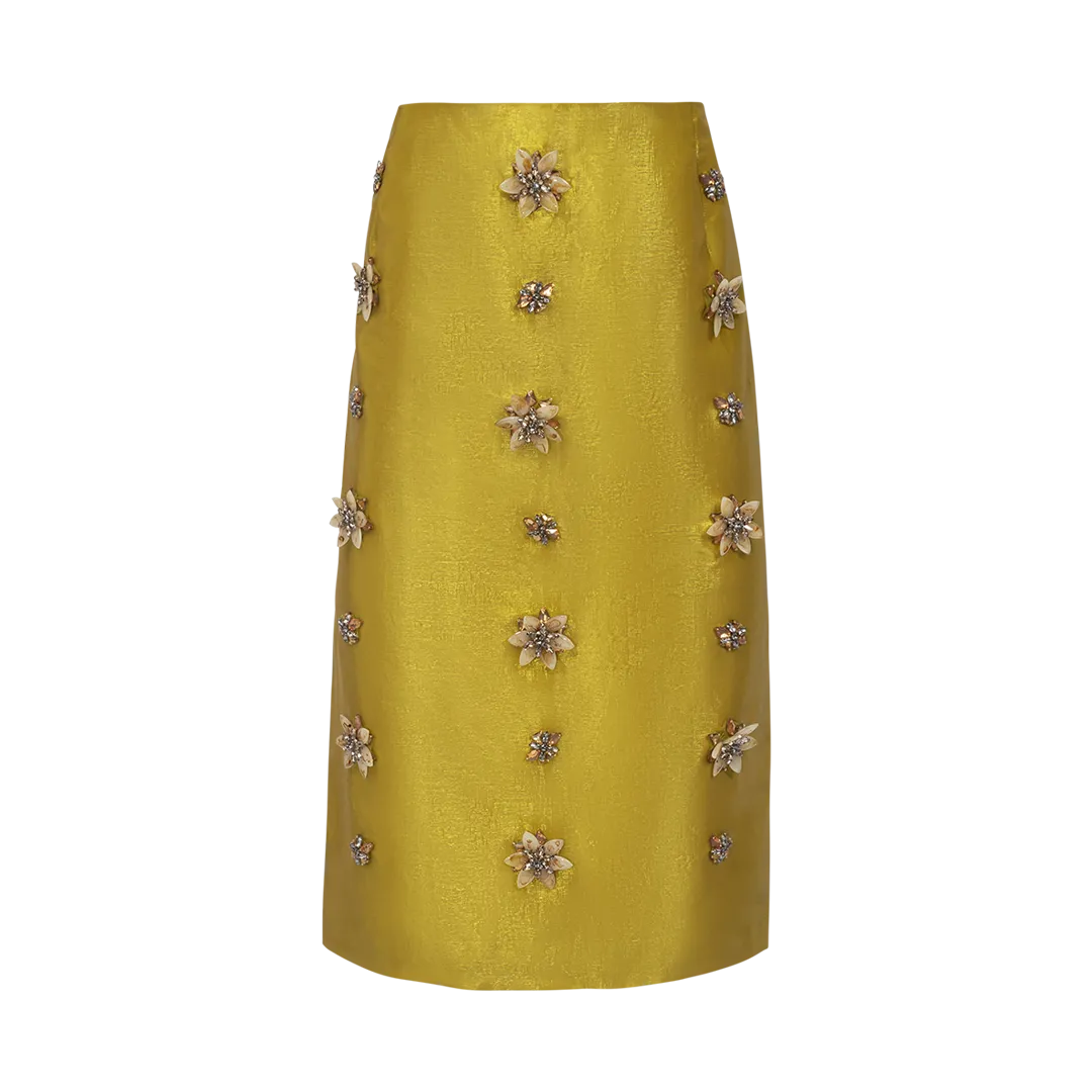 Pati Taffeta Pencil Skirt