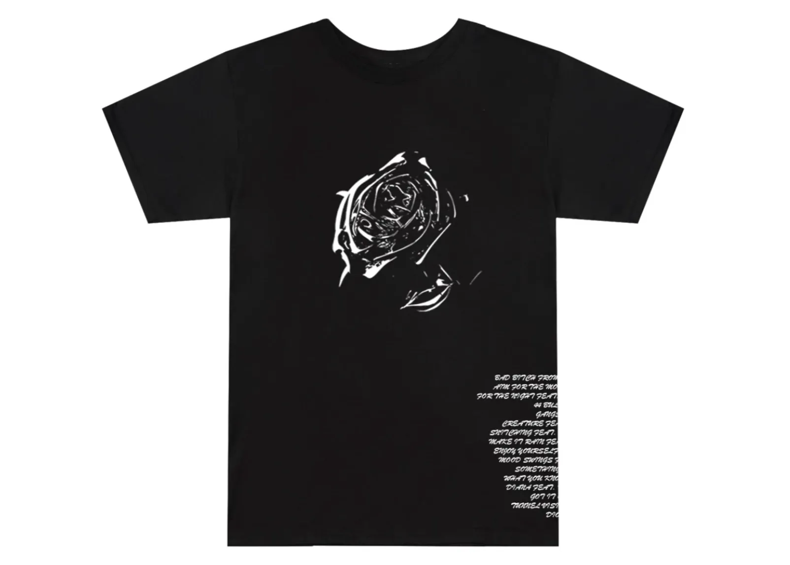 Pop Smoke x Vlone Tracklist Tee Black