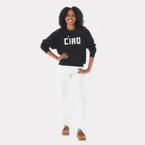 "Ciao" Oversized Sweatshirt (Black)