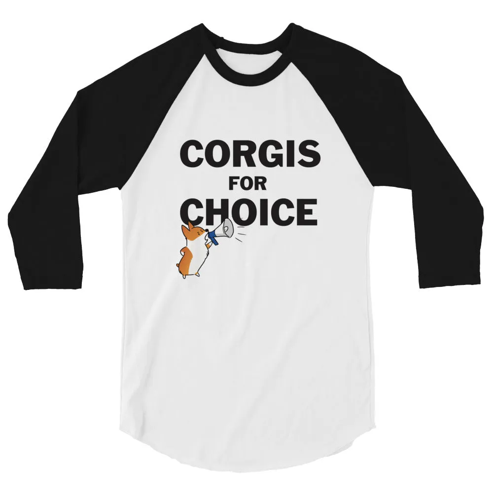 "Corgis for Choice" Baseball Tee