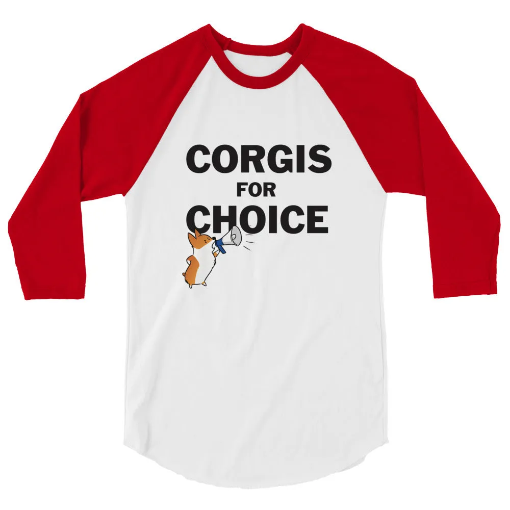 "Corgis for Choice" Baseball Tee