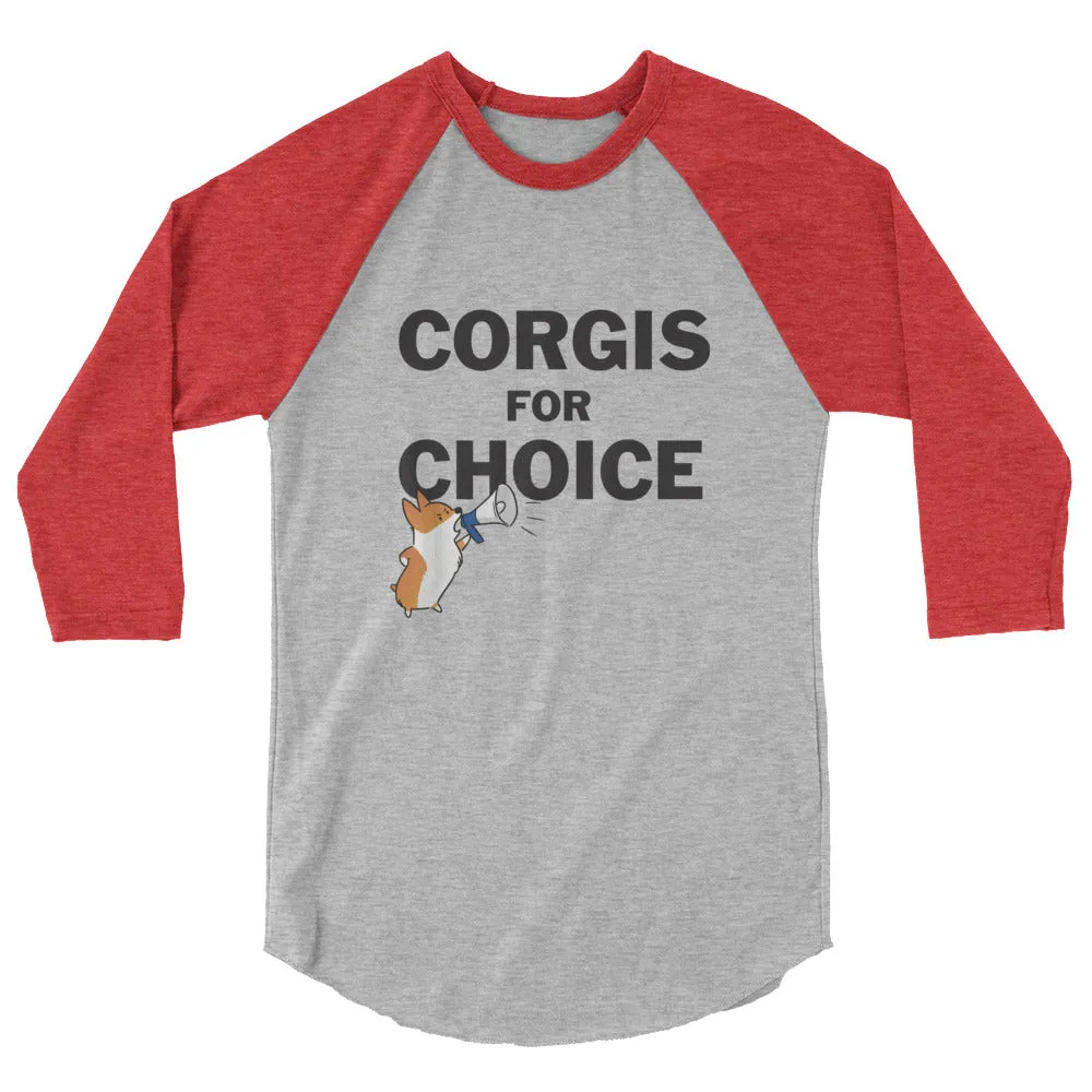 "Corgis for Choice" Baseball Tee