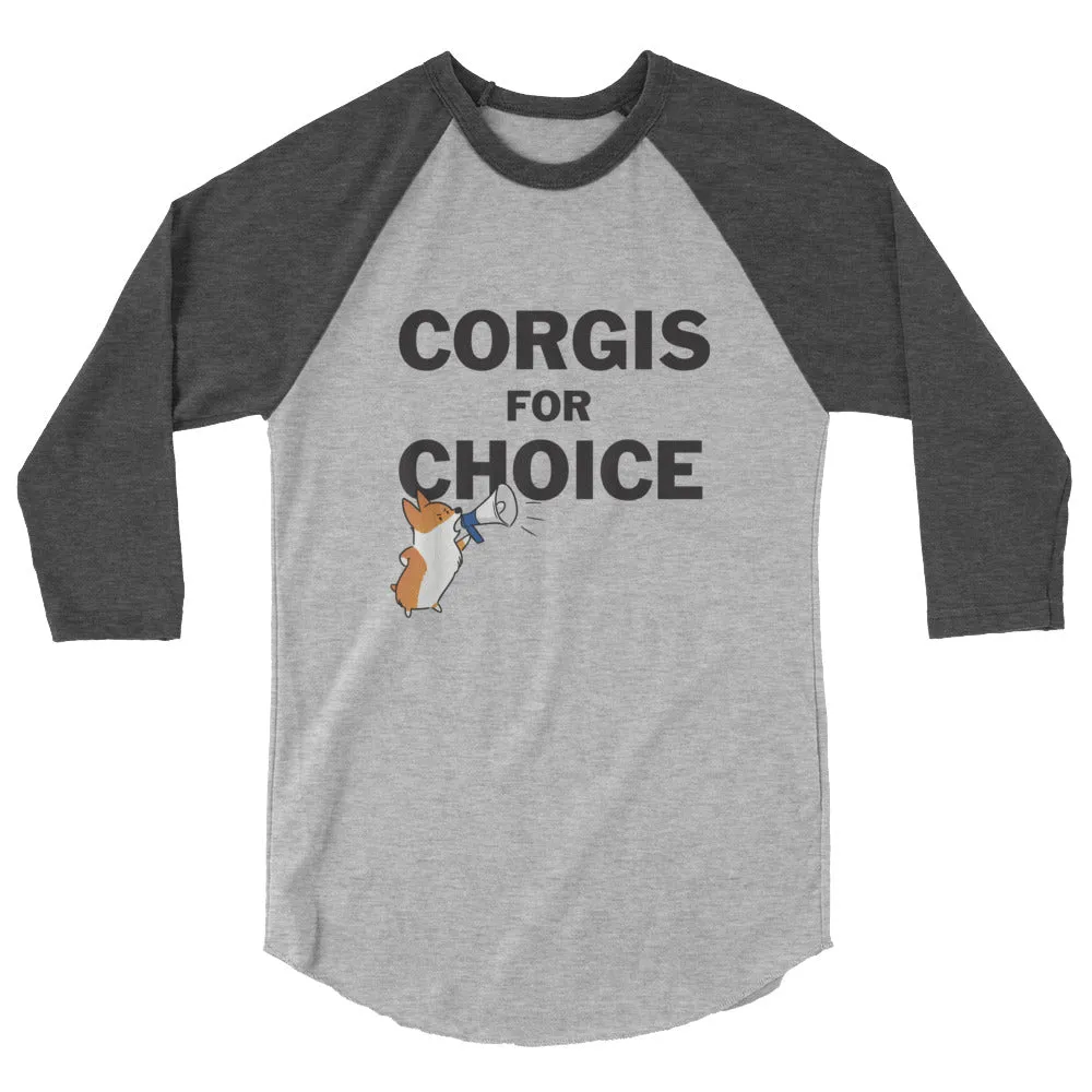 "Corgis for Choice" Baseball Tee