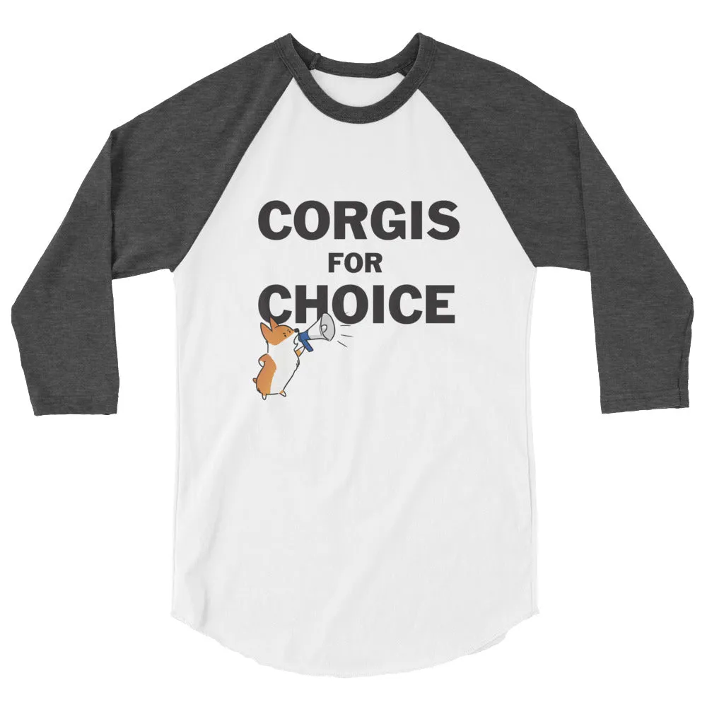 "Corgis for Choice" Baseball Tee