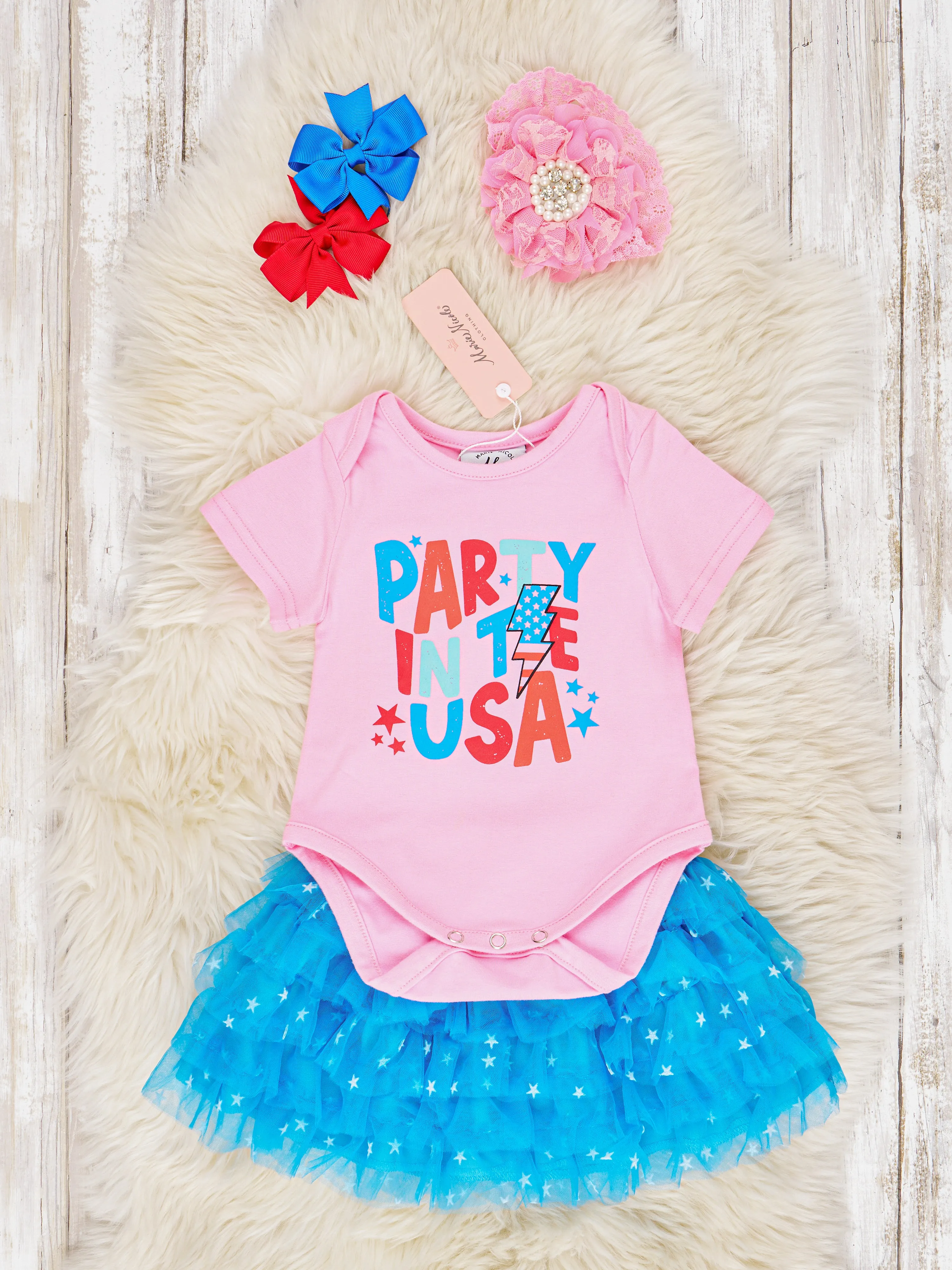 "Party In The USA" Onesie Tulle Outfit