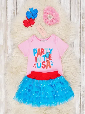 "Party In The USA" Onesie Tulle Outfit