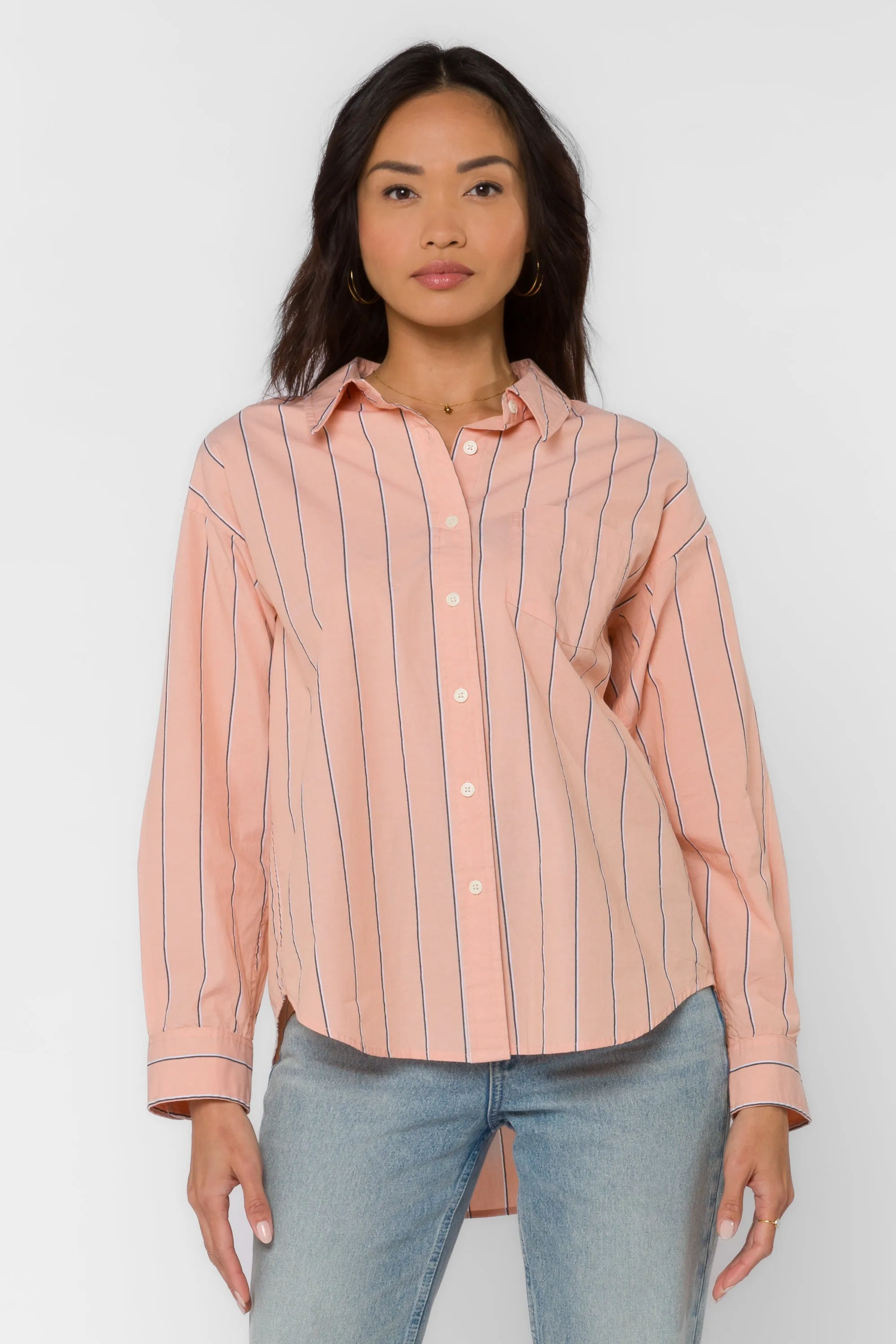 Randall Peach Stripe Shirt