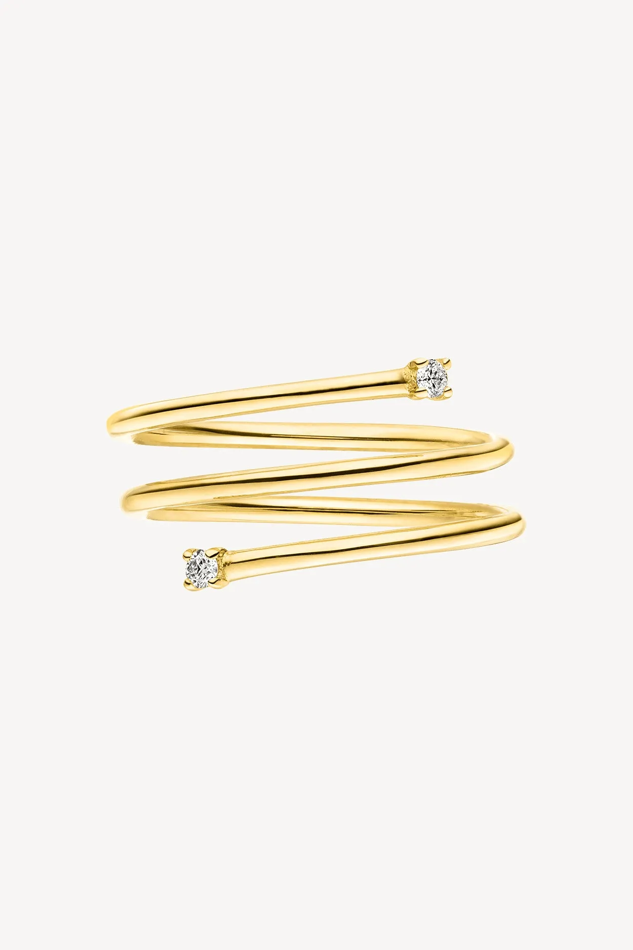 Ring Twisted Diamond in Gold