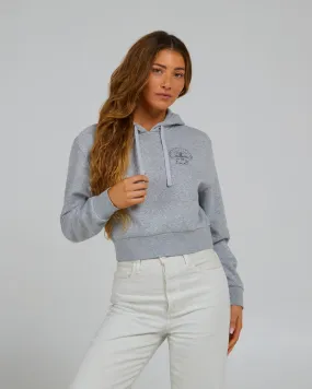 Scallop Heather Crop Hoody