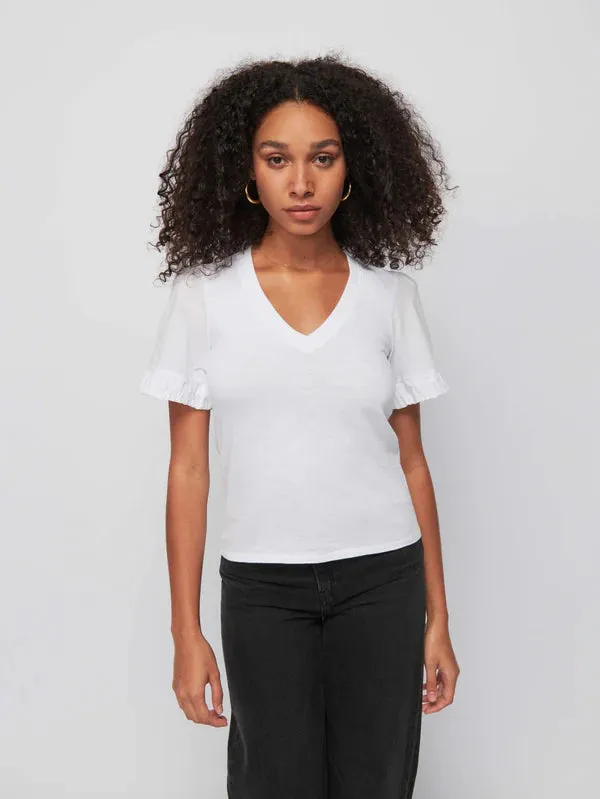 SEDONA TEE WITH POPLIN SLEEVES - NATION