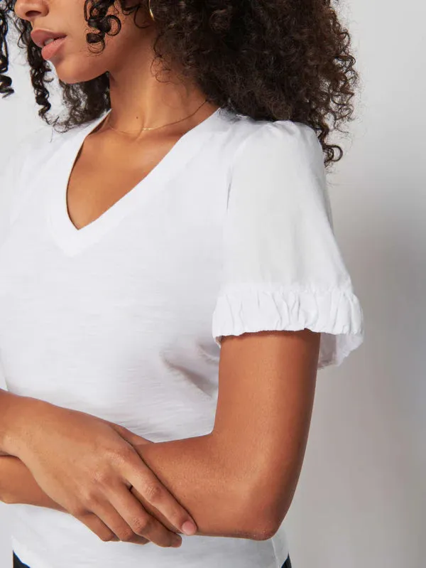 SEDONA TEE WITH POPLIN SLEEVES - NATION