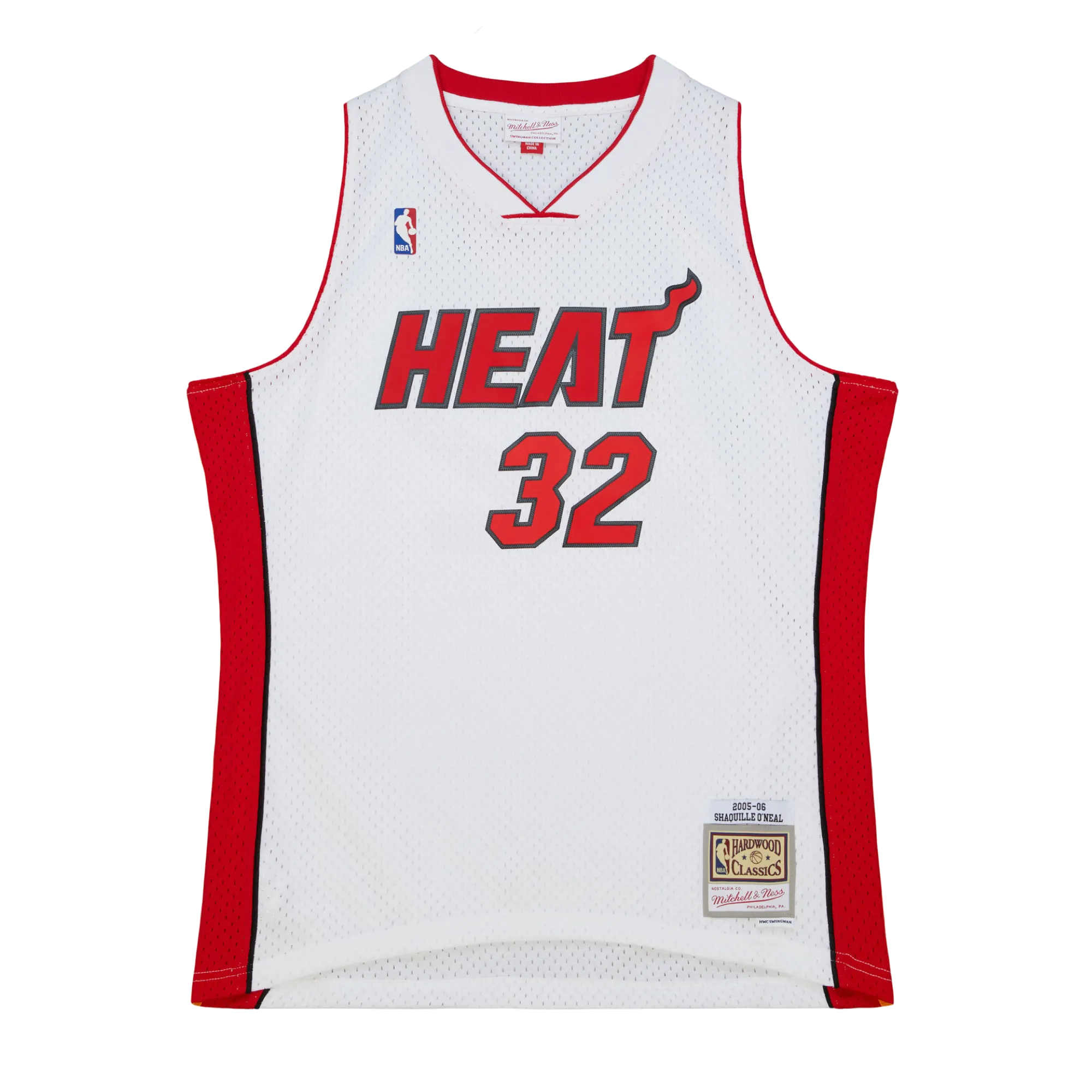 Shaquille O'Neal Mitchell & Ness Miami HEAT 2005-06 White Swingman Jersey