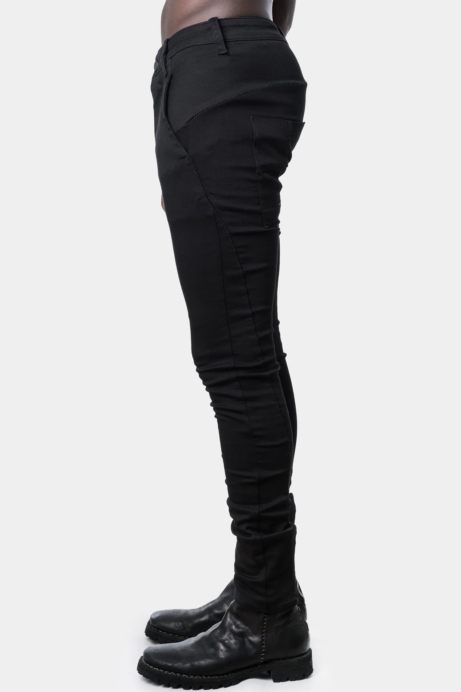 Slim fit scar stitch jeans, Black