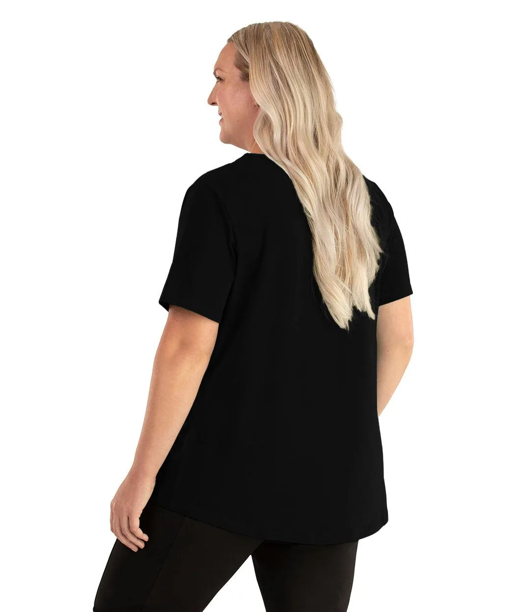 Stretch Naturals Lite Short Sleeve Scoop Neck Top Basic Colors