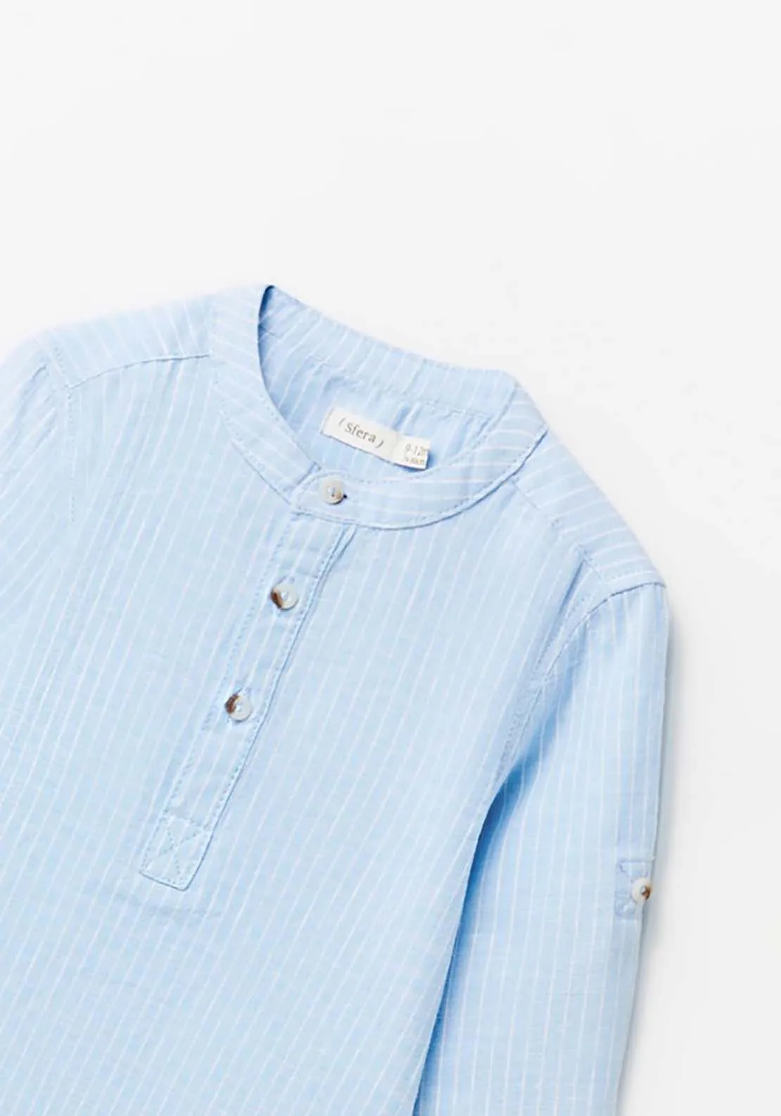 Striped Linen Shirt - Blue