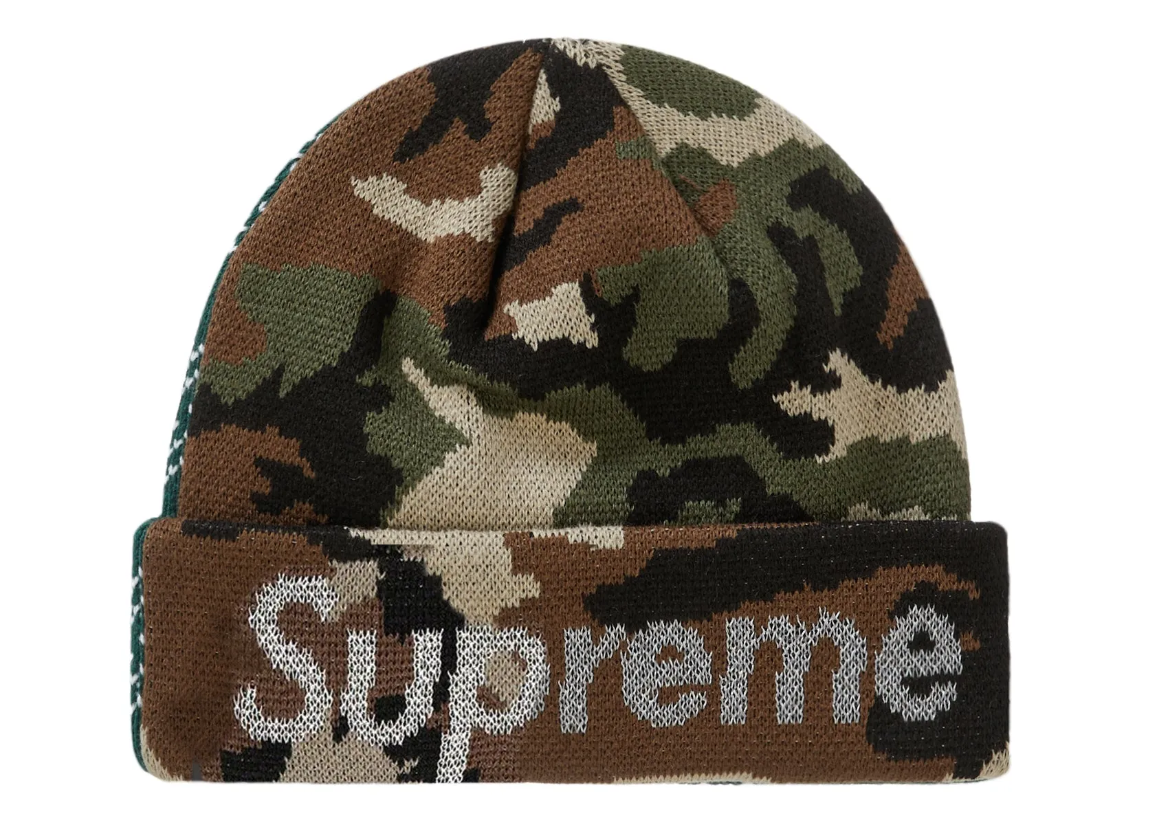 Supreme New Era Split Beanie Green