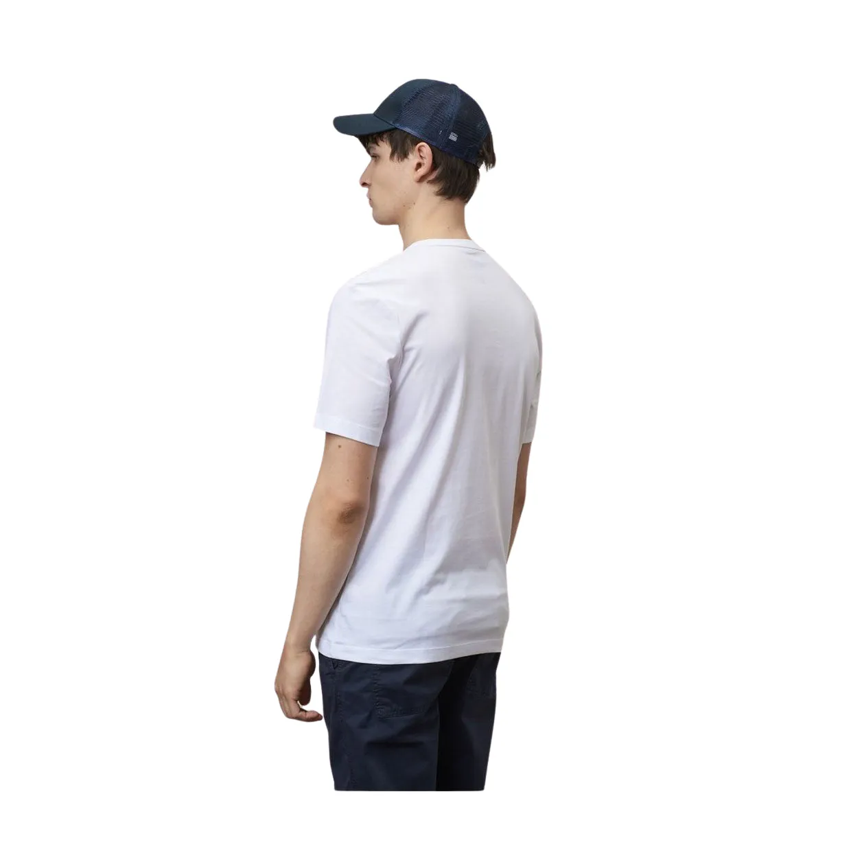 T-shirt Uomo Logo Blauer Bianco