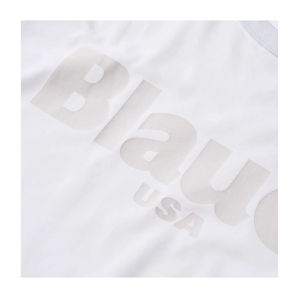 T-shirt Uomo Logo Blauer Bianco