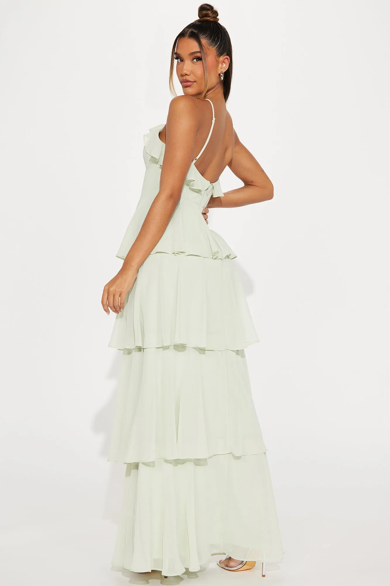 Tabitha Chiffon Maxi Dress - Sage