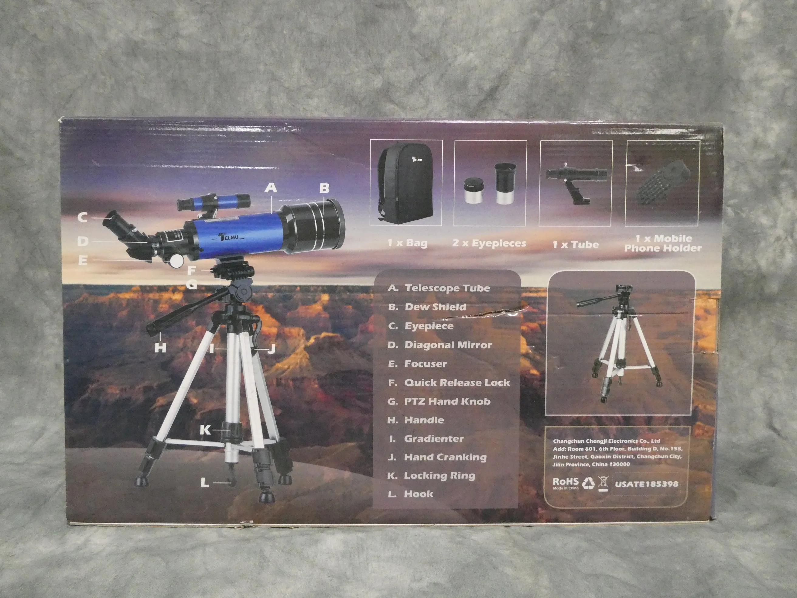 Telmu F40070M Telescope with Backpack - Brand New!