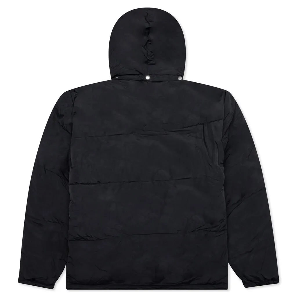 Trees in Wind Puffer Jacket - Black