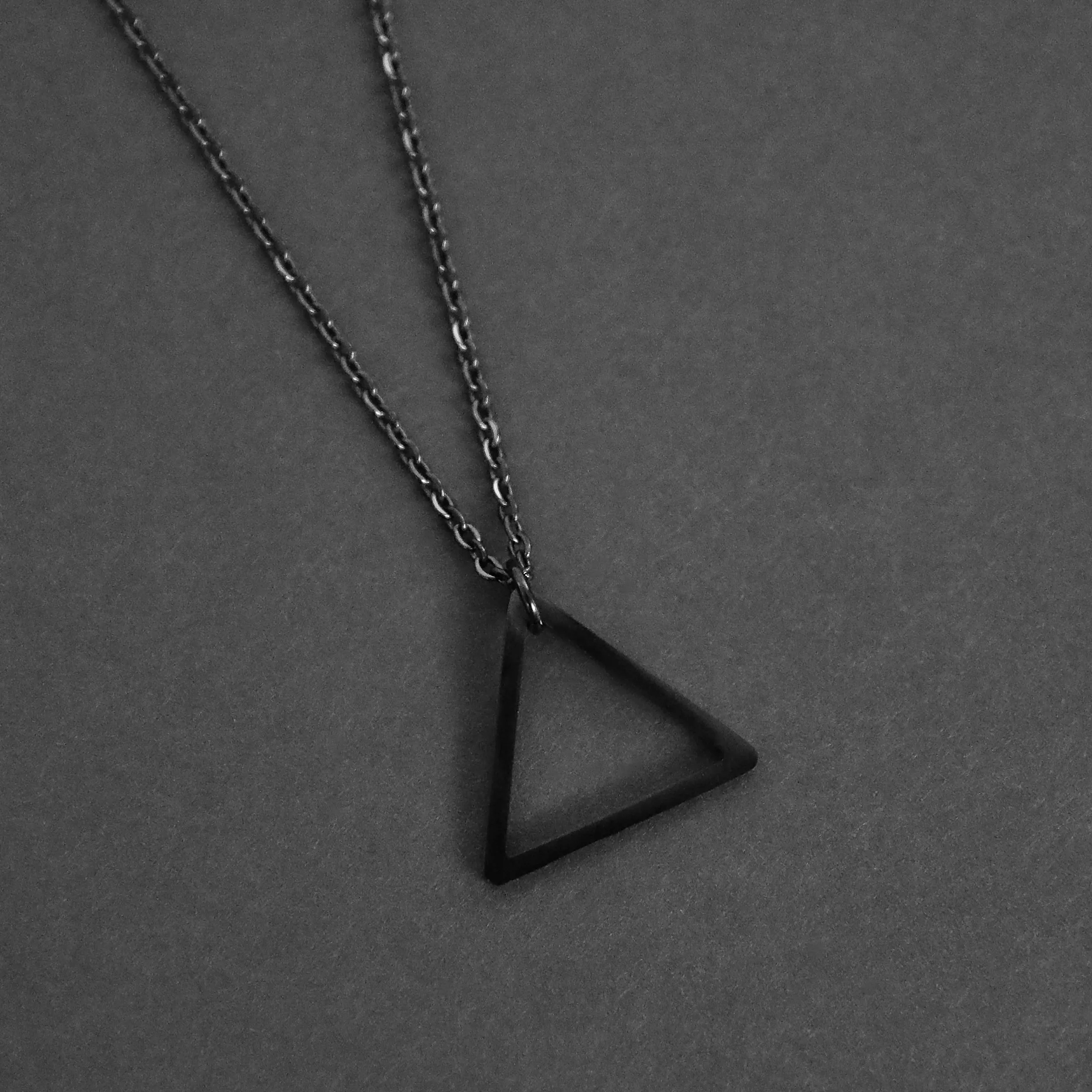 Triangle Necklace  - Black