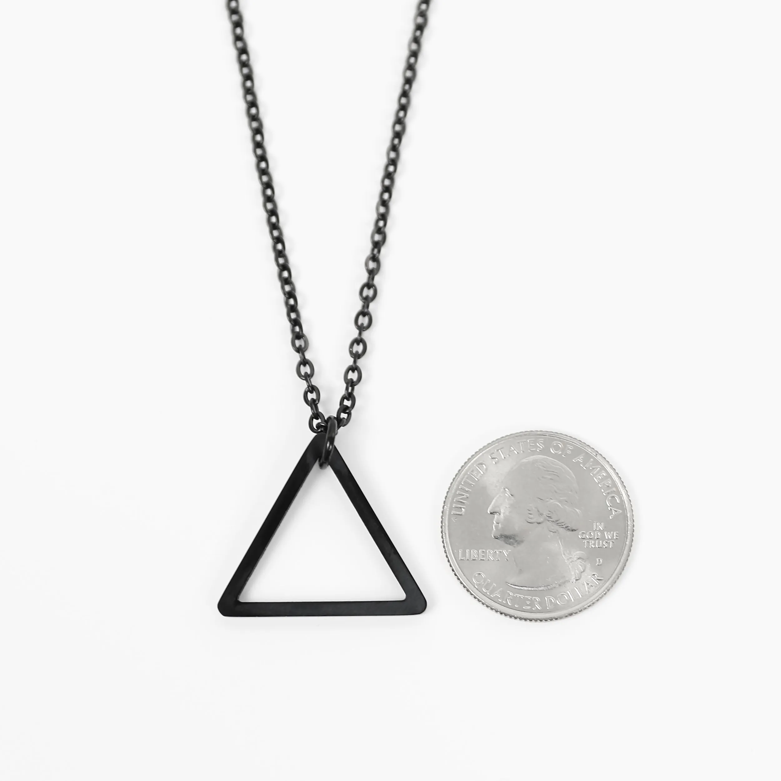 Triangle Necklace  - Black