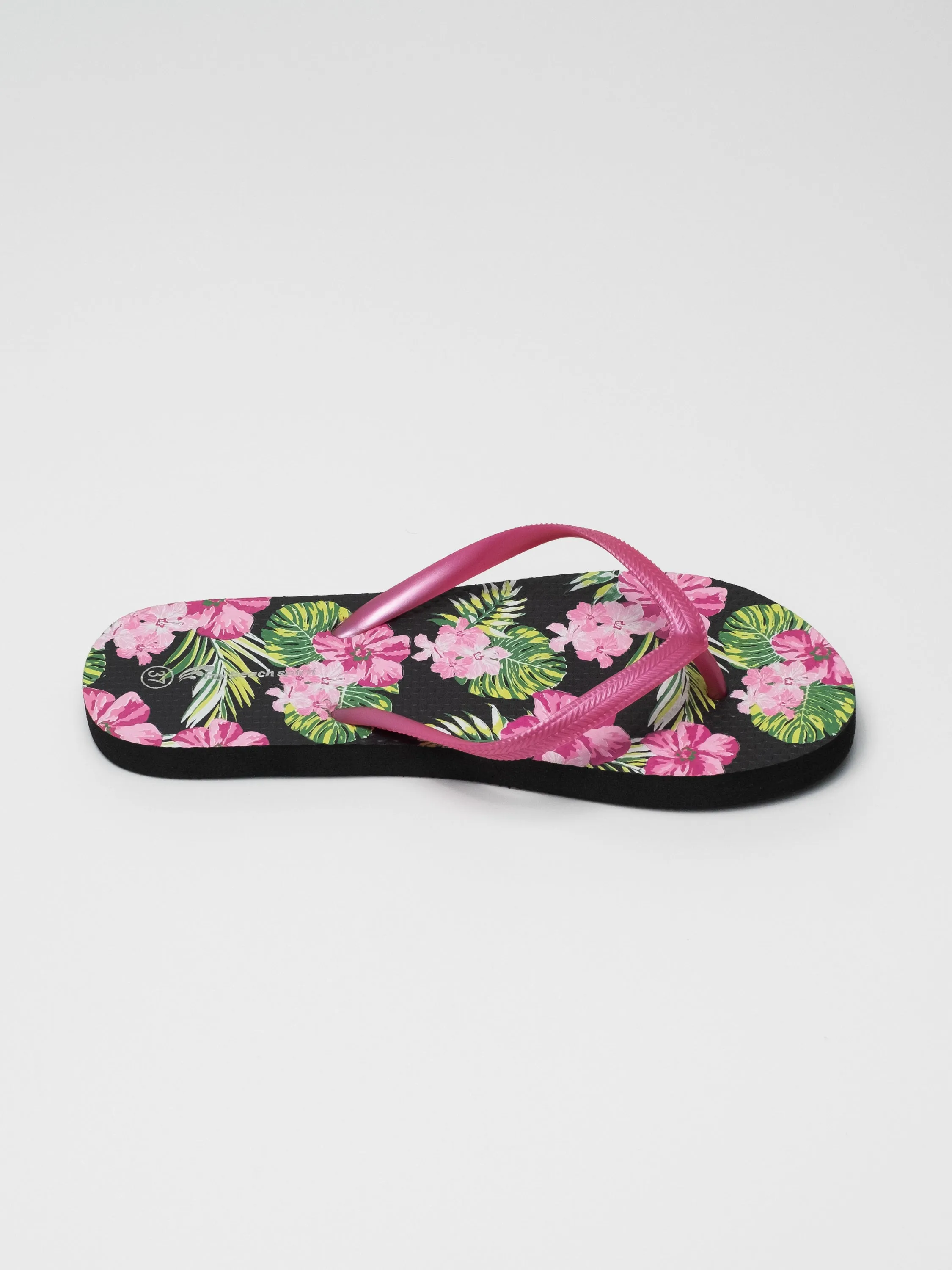 Tropical flowers beach slipper