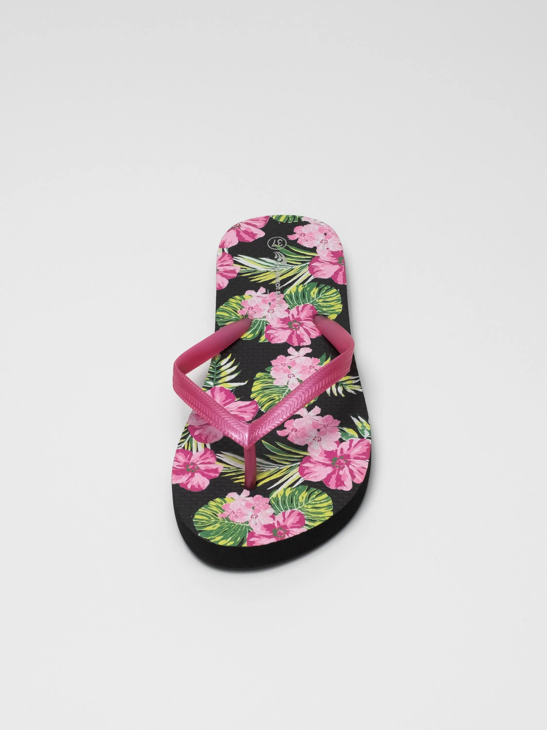 Tropical flowers beach slipper