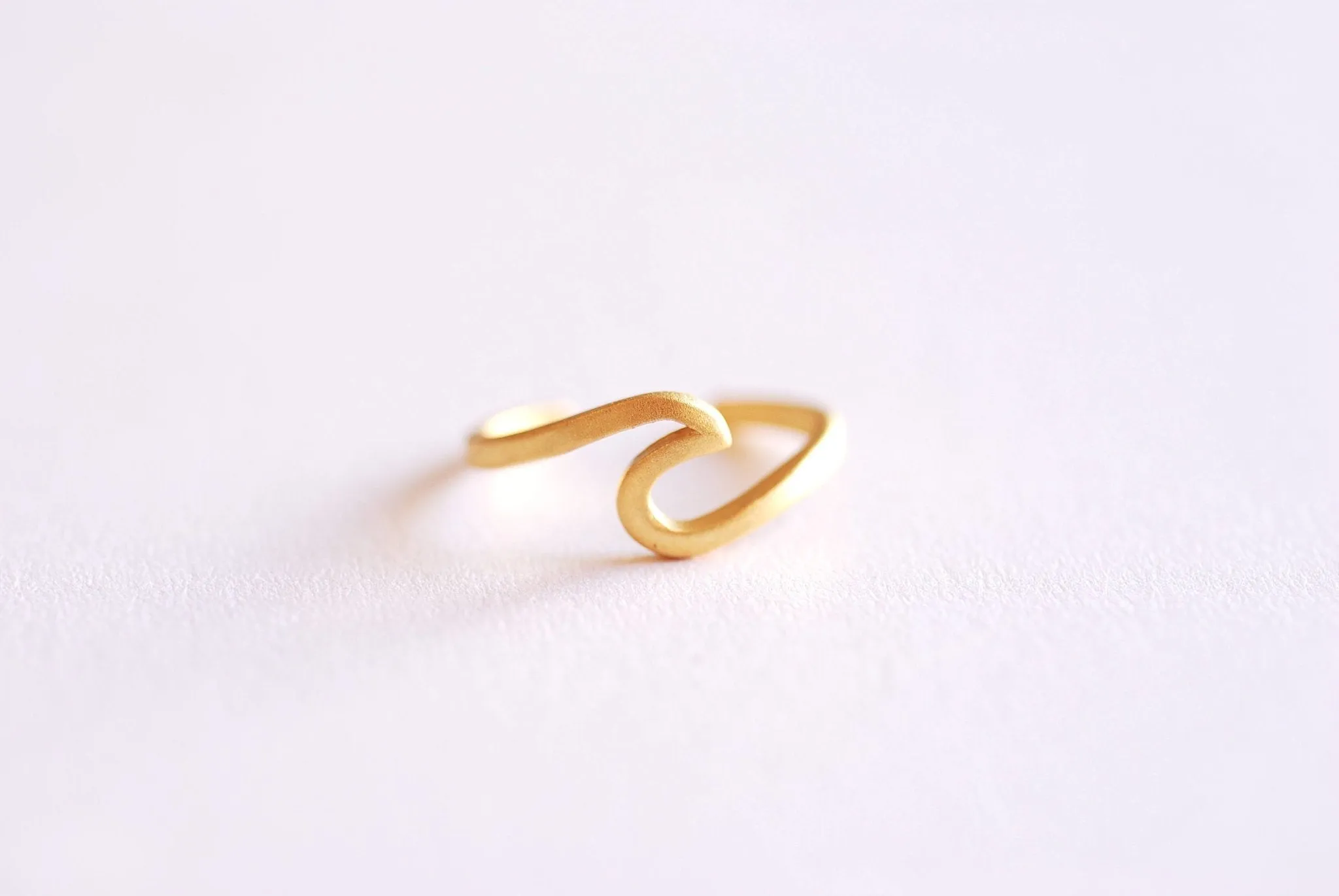 Wholesale Matte Gold Adjustable Wave Ring- nalu ring, ocean ring, tidal wave ring, beach jewelry, ocean jewelry, nautical surf ring, Adjustable ring,