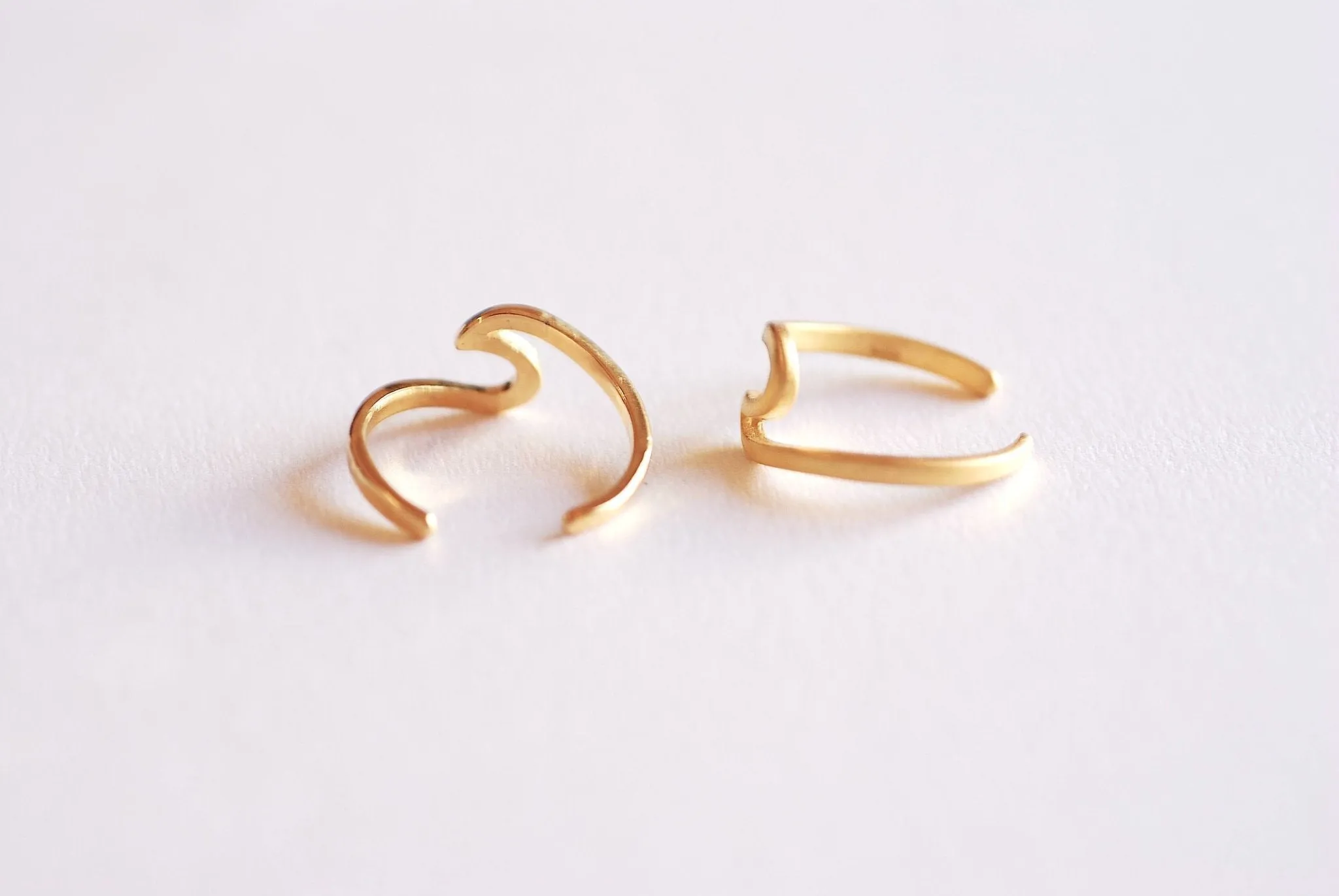 Wholesale Matte Gold Adjustable Wave Ring- nalu ring, ocean ring, tidal wave ring, beach jewelry, ocean jewelry, nautical surf ring, Adjustable ring,