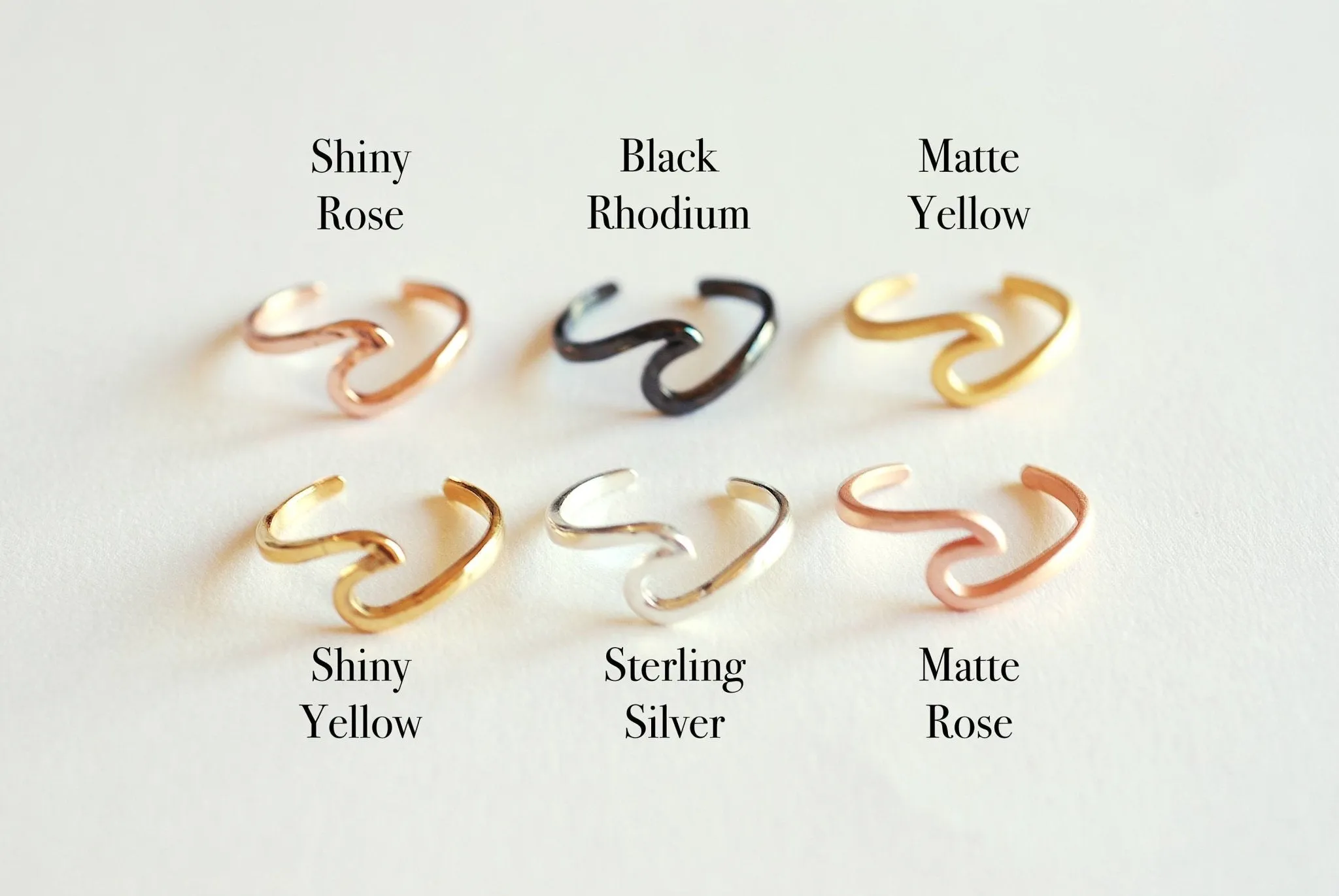 Wholesale Matte Gold Adjustable Wave Ring- nalu ring, ocean ring, tidal wave ring, beach jewelry, ocean jewelry, nautical surf ring, Adjustable ring,