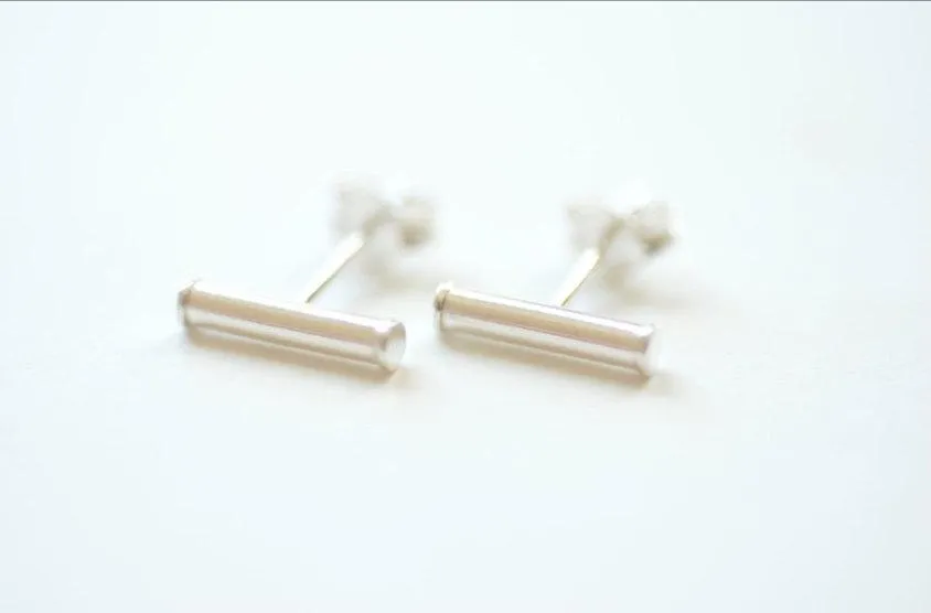 Wholesale Sterling Silver Bar Earrings, Shiny Sterling Silver, Bar Stud Earrings, Line Earrings, Minimal Post Earrings, Sterling Silver Ear Climbers