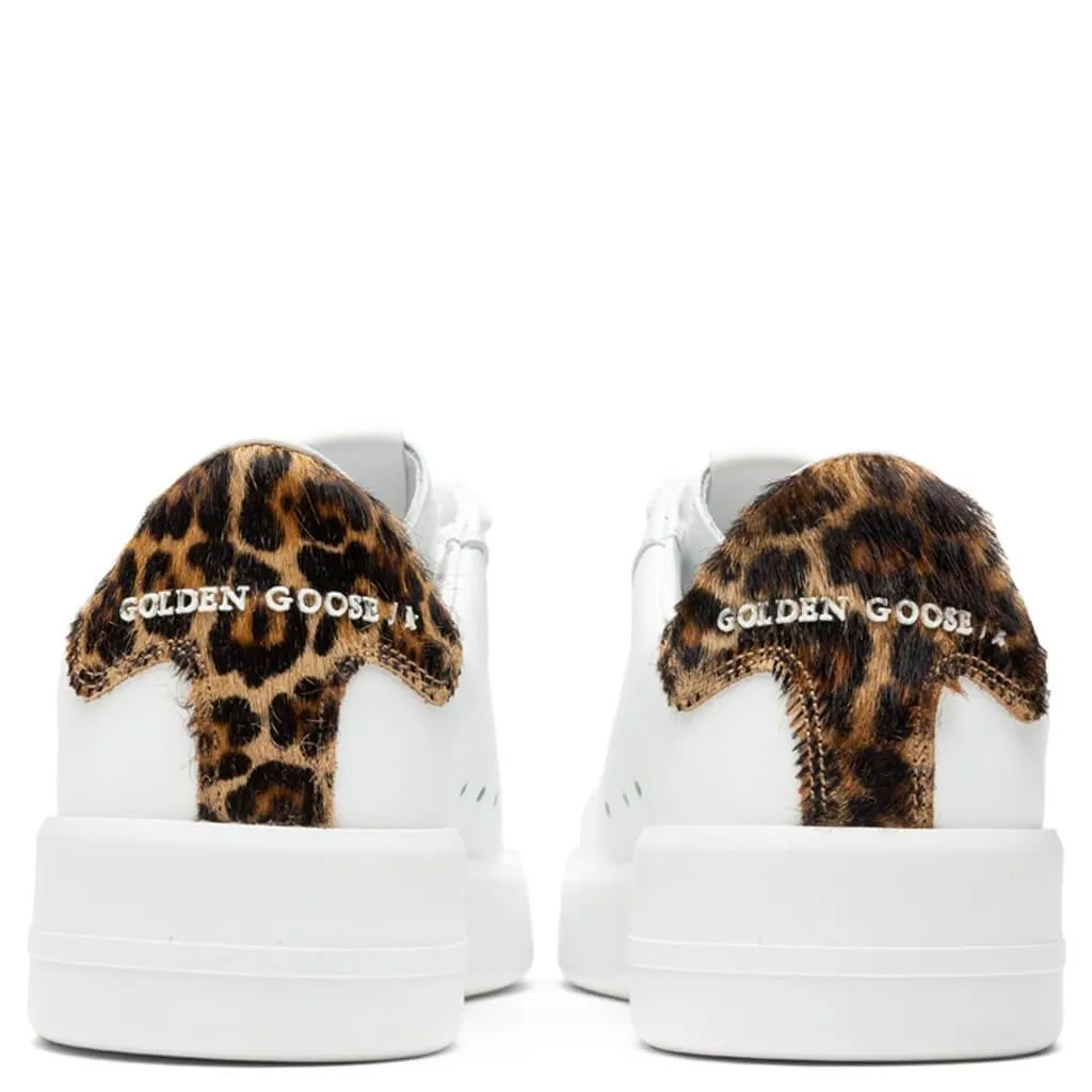 Women's Pure Star - White/Brown Leopard