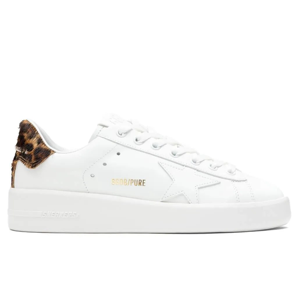 Women's Pure Star - White/Brown Leopard